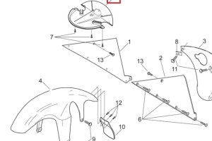 preview place of the part on the bike