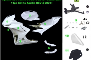 Aprilia RSV Tuono V4 2011-2012 konverze na Aprilia RSV 4 2021 - Kompletní sada racing 11 dílná 