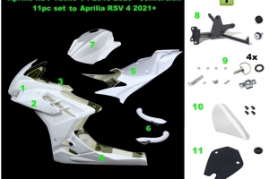 Aprilia RSV Tuono V4 2013-2020 konverze na Aprilia RSV 4 2021 - Kompletní sada racing 11 dílná 