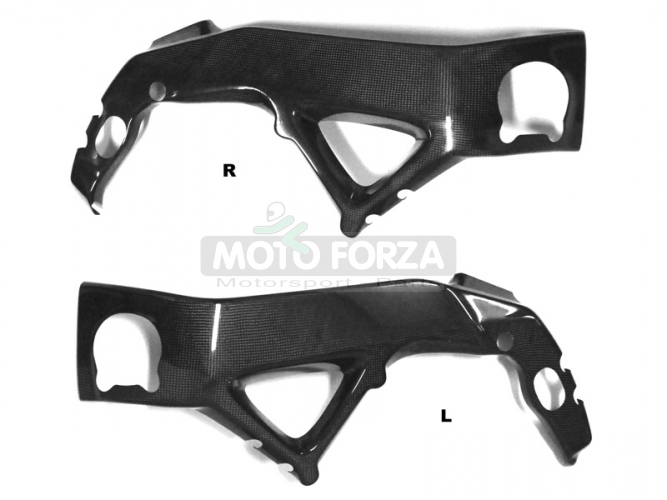 CARBON PLAIN GLOSSY  - Frame covers - Pair - Aprilia RSV4/R/RR/RF Factory 2009-2020+ , Tuono V4 1000/1100 2011-2020