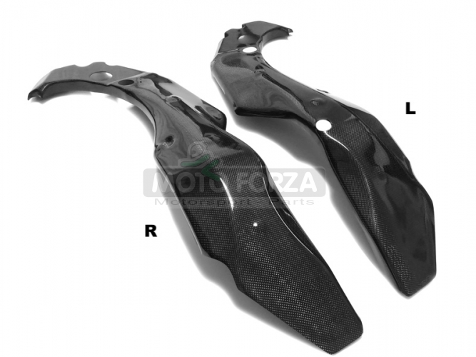 Aprilia 250 RS SP 1993-2003 - Frame covers - Pair - CARBON - PLAIN GLOSSY