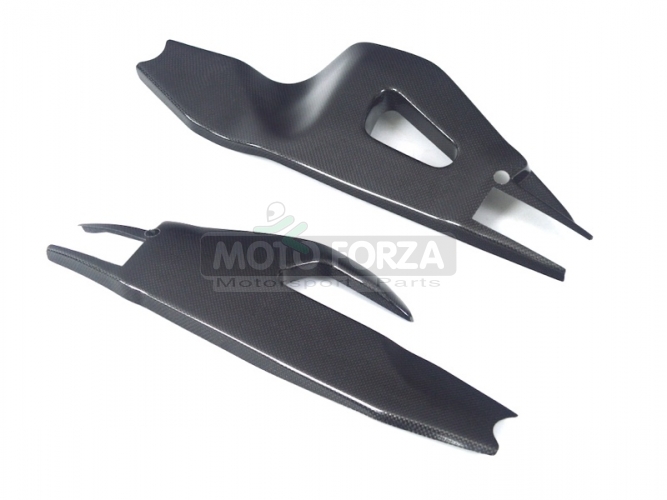 Swing-arm covers - pair - Aprilia RSV4/R 2021+ , Tuono V4 R 2021+ - CARBON - PLAIN Glossy