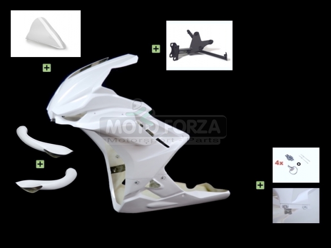 Aprilia RSV 4 2015-2020 / Tuono -2020 conversion KIT RSV 4 2021 - Front fairing Racing incl. DZUS Quick fasteners