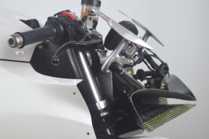 Ducati 955 Panigale V2 2020-2024 Airduct RACING, GRP coloured black - preview with racing bracket