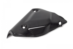 Ducati 848,1098,1198 2008-2011 Mid pipe shield big CARBON - plain glossy