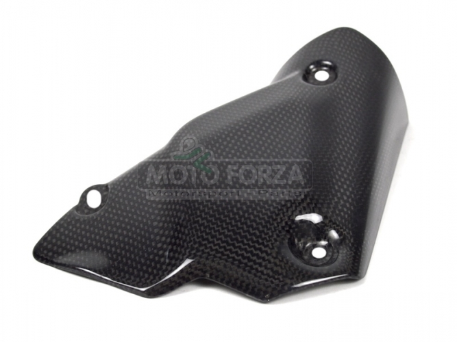 Ducati 848,1098,1198 2008-2011 Mid pipe shield big CARBON - plain glossy