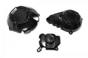 Kawasaki Z800 2013-2013-2014-2015-2016-2017 - ENGINE COVERS SET - CARBON TWILL - GLOSSY