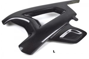 Kawasaki ZX-10R Ninja 2011-2015  Swing-arm cover L CARBON incl. shark guard