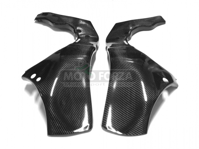 Frame covers - pair Kawasaki ZX10R Ninja 2011-2015 CARBON - twill glossy