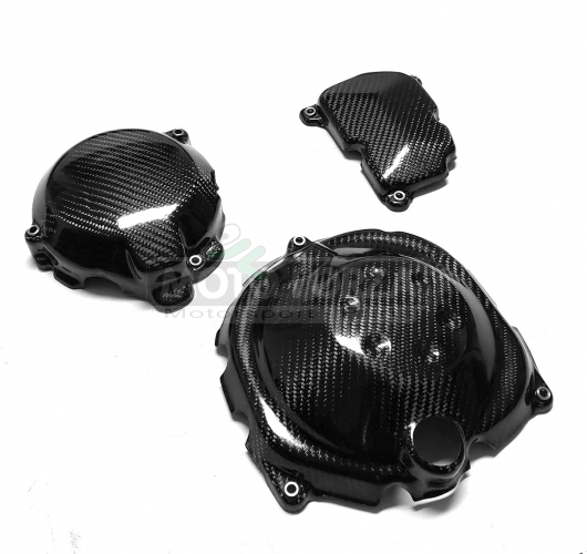 Kawasaki ZZR 1400 (ZX-14/ZX-14R) 2006+ Engine covers - Set - CARBON twill glossy