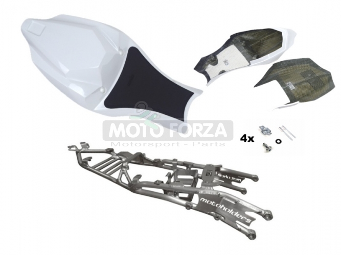 Kawasaki ZX10R 2016-2020 - Podsedlový rám s držákem baterie + Sedlo Racing - SET