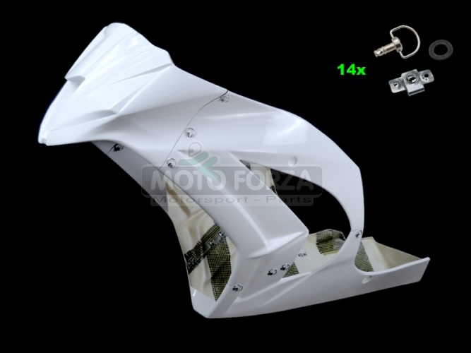 Kawasaki ZX10R 2011-2015 Front fairing Racing 4-pieces incl. DZUS Quick fasteners SET, GRP RACING