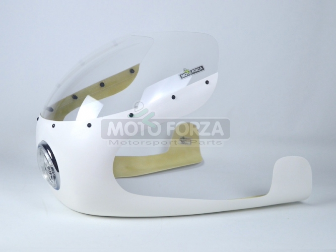 UNI SET - Half fairing with Headlight 4 1/2 inch and Windshield, GRP