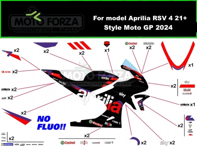 Samolepky - SET - Styl Moto GP - 5 provedení