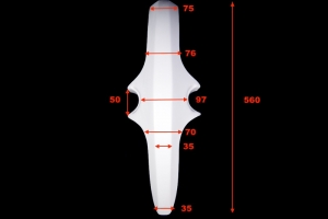 Rickman Metisse, 1968 Front mudguard racing GRP - dimensions 