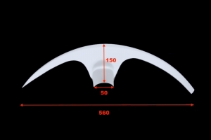 Rickman Metisse, 1968 Front mudguard racing GRP - dimensions 