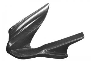 Suzuki GSX-R 600,750 2004-2005 Rear fender (Hugger) with chain cover - CARBON PLAIN GLOSSY