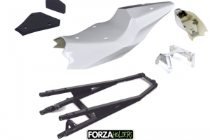 Suzuki GSXR 1000 17-24 - Rear subframe + Seat Closed Racing + foam - SET - ALU+ GRP