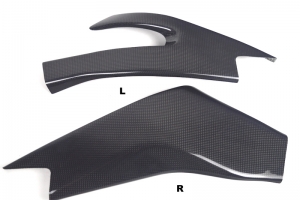 Yamaha YZF R6 2006-2016 - Frame covers - pair -  CARBON plain glossy