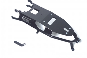 Rear subframe - ALU black - Yamaha R6 2008-16 conversion on R6 17+ for Motoforza Race seat closed