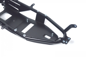 Rear subframe - ALU black - Yamaha R6 2008-16 conversion on R6 17+ for Motoforza Race seat closed